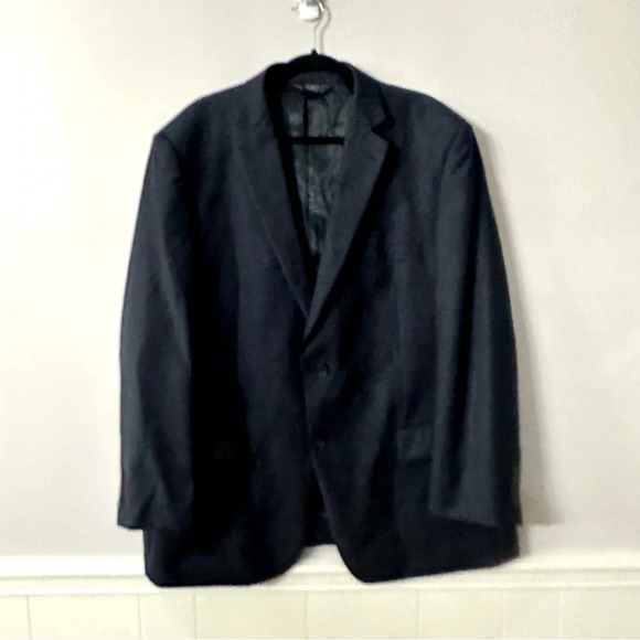Pronto Uomo Platinum Modern Fit Men's Navy Wool Blend Blazer Jacket Sz 46R GUC - Picture 2 of 9